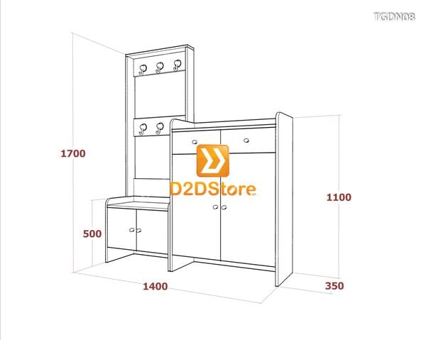 Tủ giày đa năng TGDN08