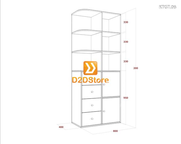 Kệ tủ góc tường KTGT.06