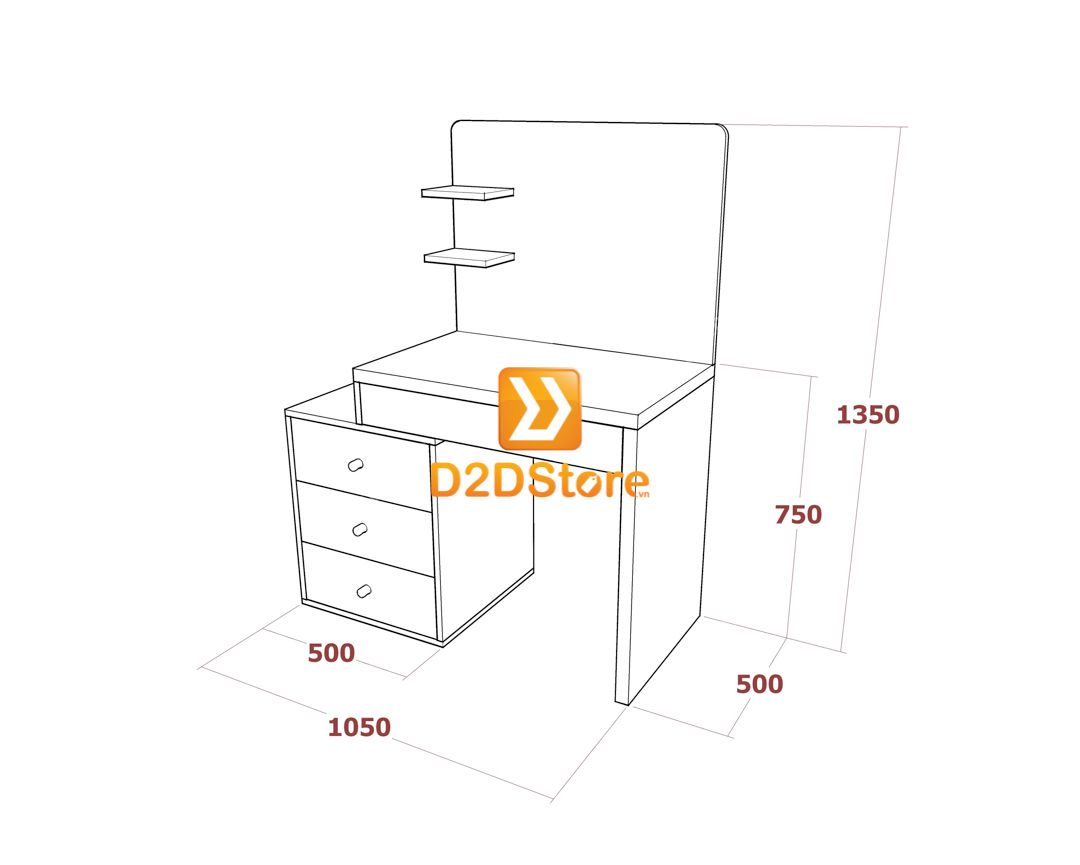  Bộ bàn trang điểm để sàn BBTD.DS02 