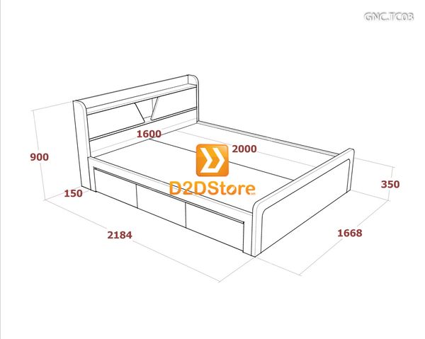 Giường ngủ hiện đại GNC.TC03