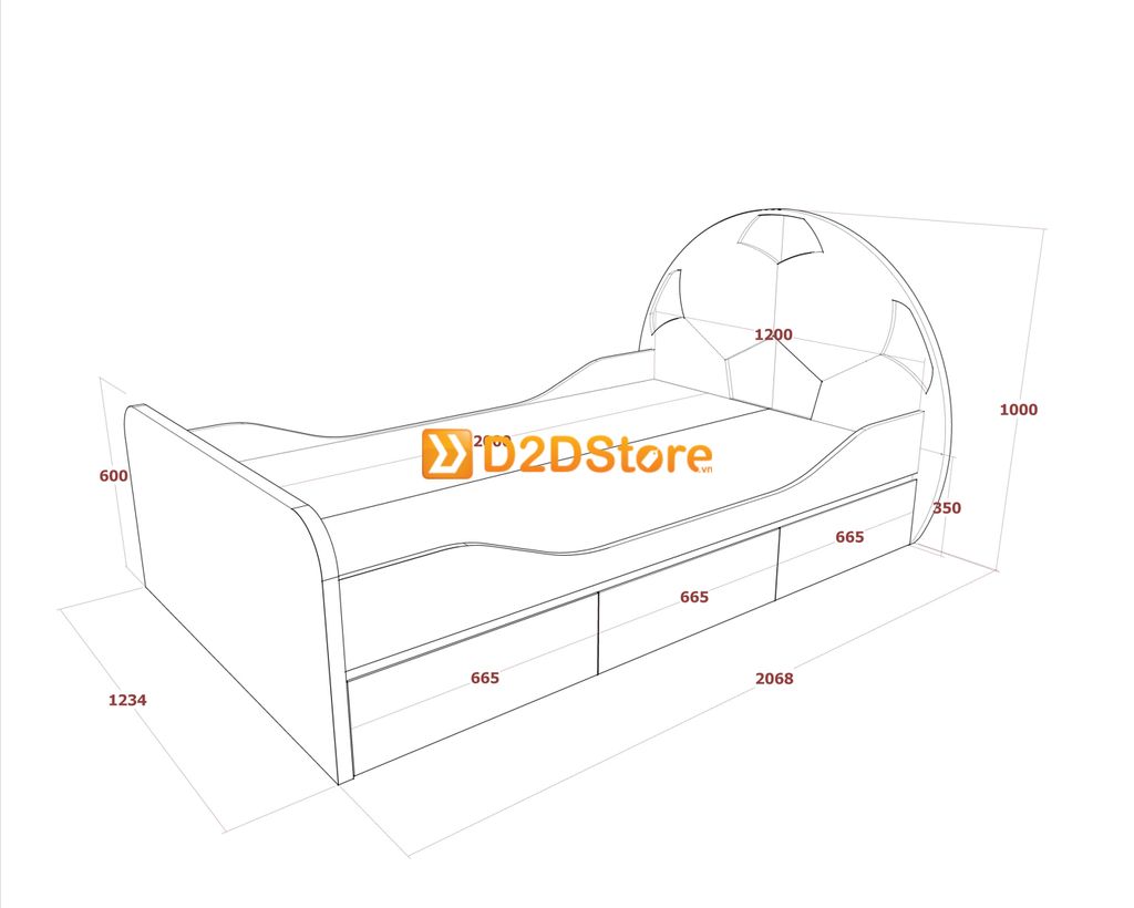 Giường ngủ cho bé GN.BE08