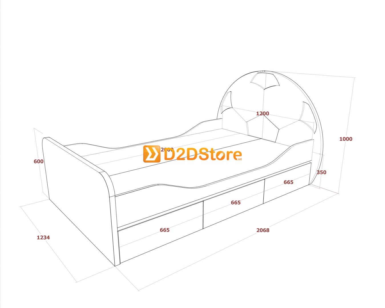  Giường ngủ cho bé GN.BE08 