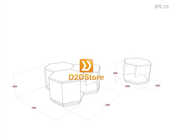 Bàn trà sofa cao BTC.13