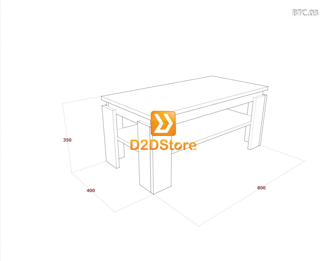  Bàn trà sofa cao BTC.03 