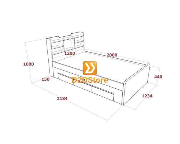 Giường kéo 2 tầng mẹ bồng con GDN.MC17