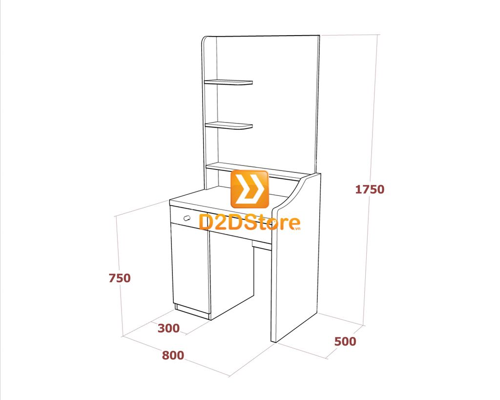 Bộ bàn trang điểm để sàn BBTD.DS04