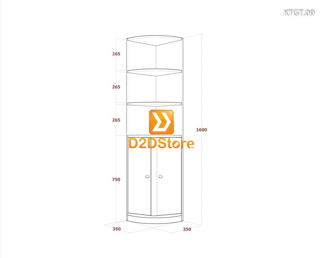  Kệ tủ góc tường KTGT.09 