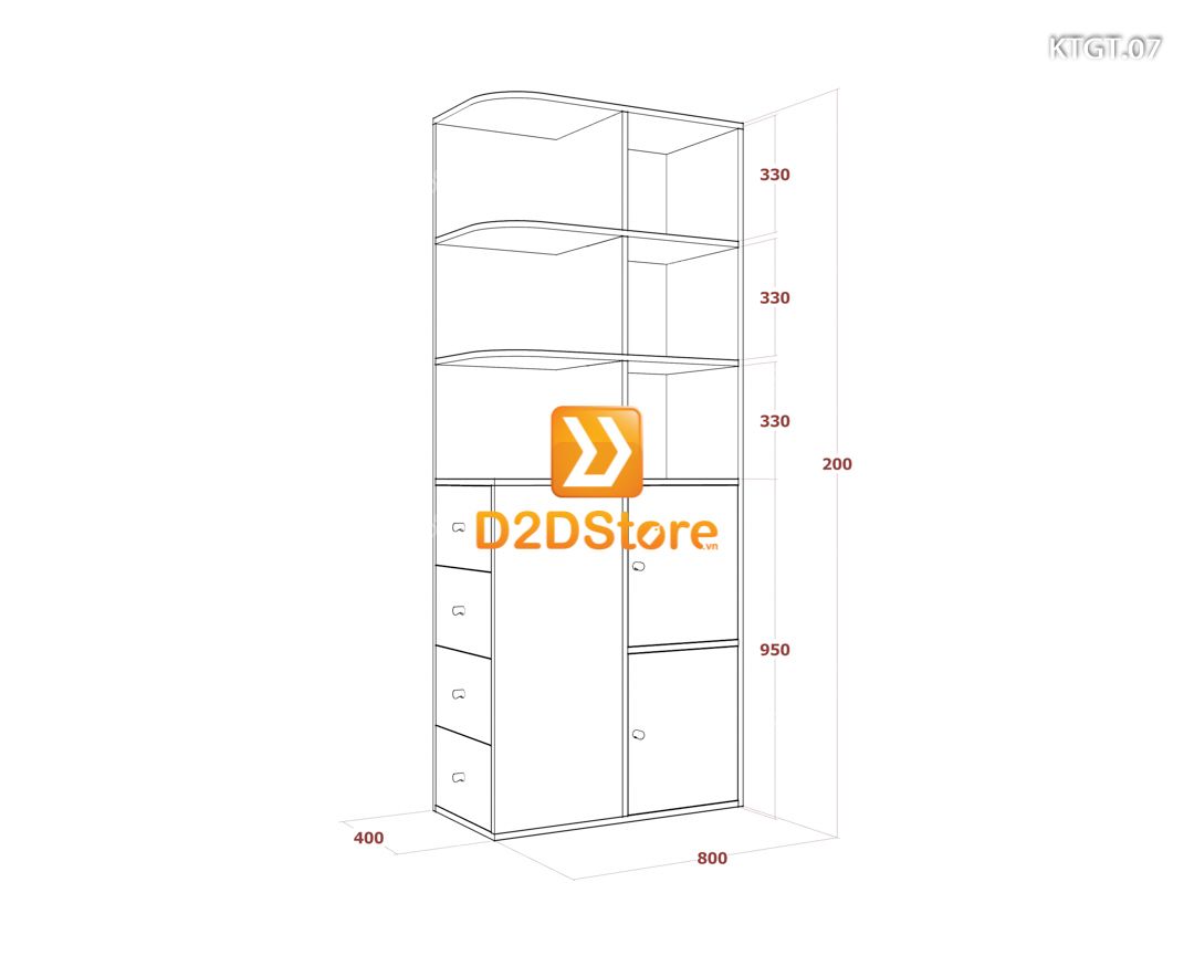  Kệ tủ góc tường KTGT.07 