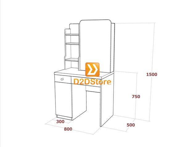 Bộ bàn trang điểm để sàn BBTD.DS05