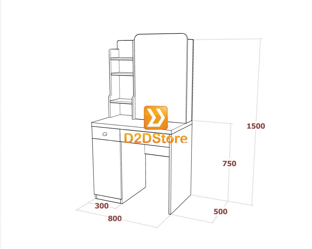  Bộ bàn trang điểm để sàn BBTD.DS05 