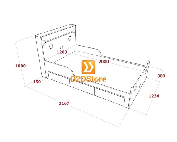 Giường ngủ cho bé GN.BE12