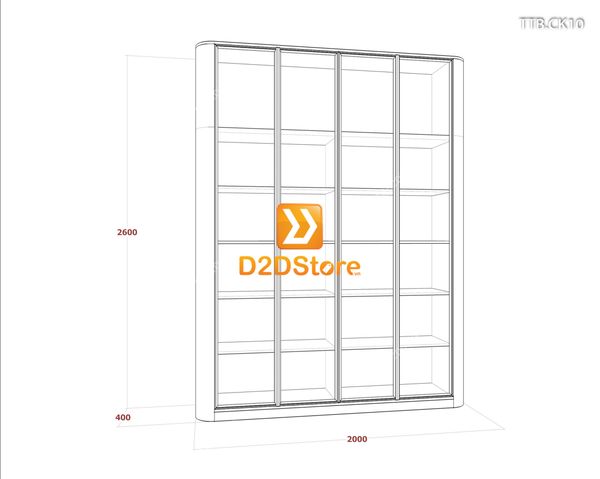 Tủ trưng bày cánh kính TTB.CK10