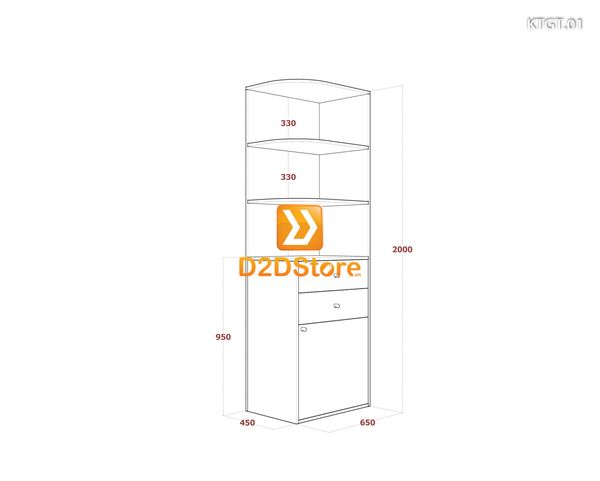 Kệ tủ góc tường KTGT.01