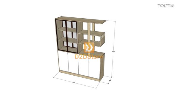 Kệ tủ vách ngăn trang trí TVN.TT10