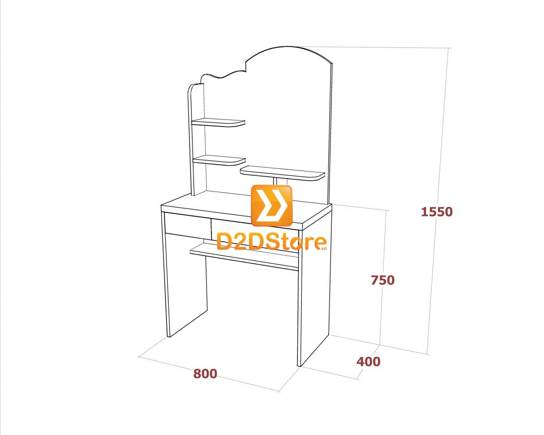  Bộ bàn trang điểm để sàn BBTD.DS11 
