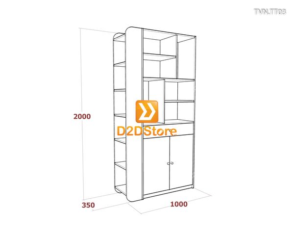 Kệ tủ vách ngăn trang trí TVN.TT03