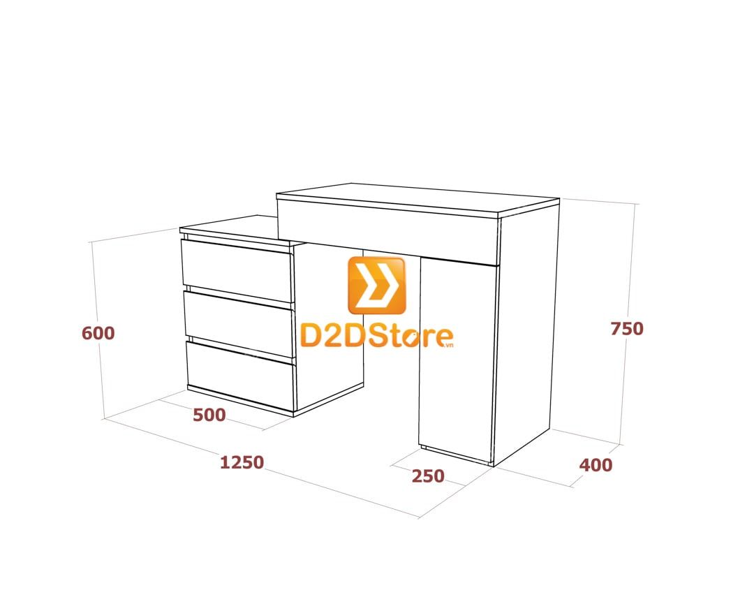  Bộ bàn trang điểm để sàn BBTD.DS23 