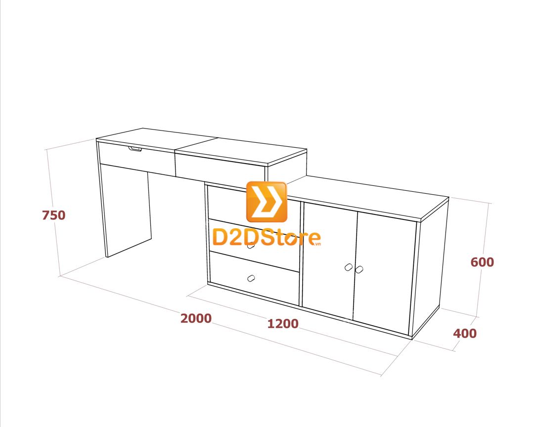  Bộ bàn trang điểm để sàn BBTD.DS10 