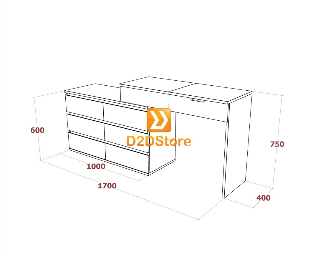  Bộ bàn trang điểm để sàn BBTD.DS20 