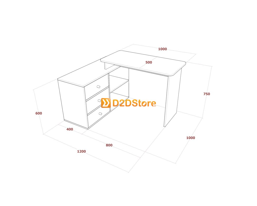  Bàn làm việc để sàn BLV.DS19 