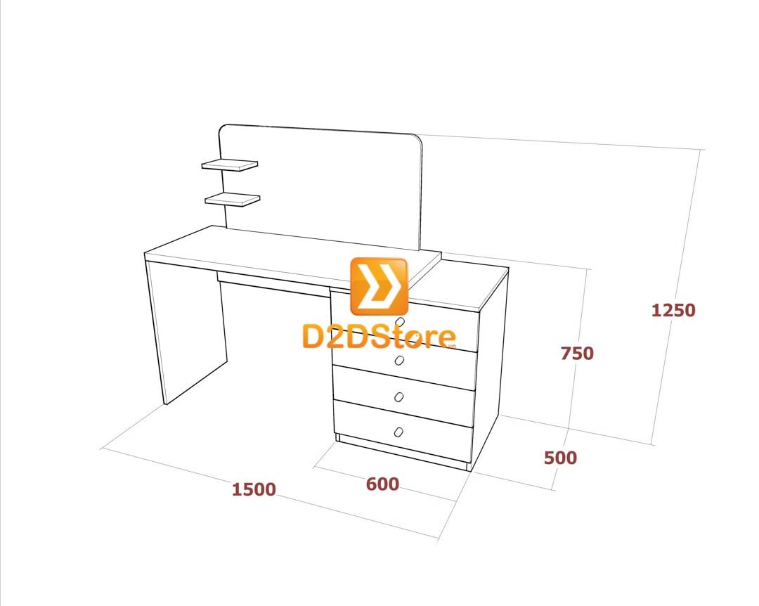  Bộ bàn trang điểm để sàn BBTD.DS01 