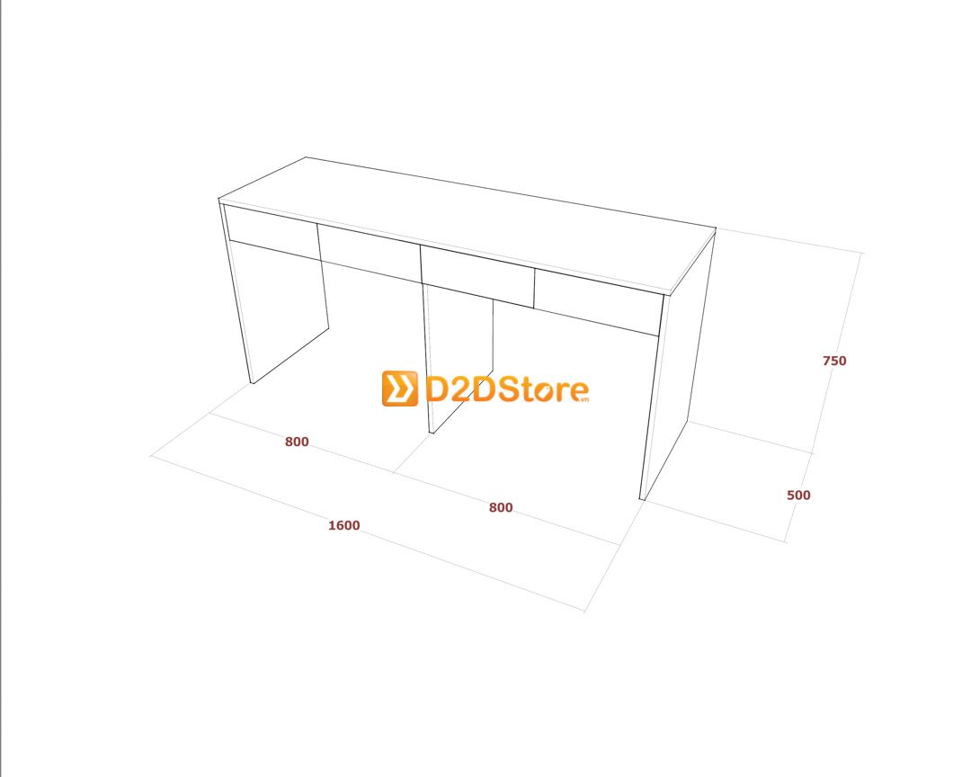  Bàn học đôi cho bé BH.DOI02 