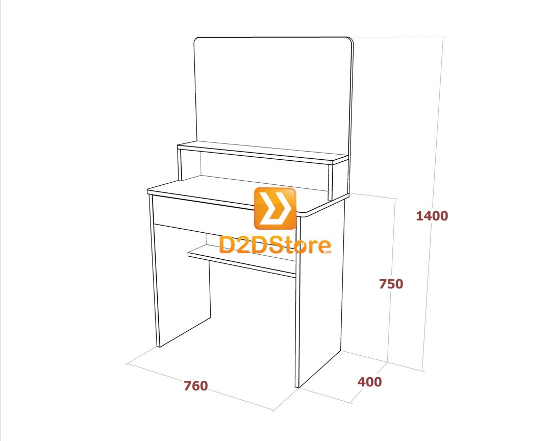  Bộ bàn trang điểm để sàn BBTD.DS16 