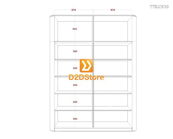 Tủ trưng bày cánh kính TTB.CK10