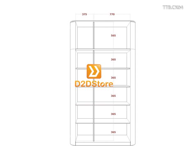 Tủ trưng bày cánh kính TTB.CK04