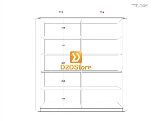 Tủ trưng bày cánh kính TTB.CK09