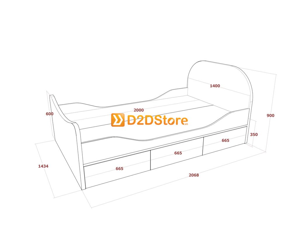Bộ giường tủ phòng ngủ bé gái BTG.BG02