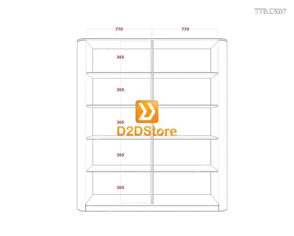 Tủ trưng bày cánh kính TTB.CK07