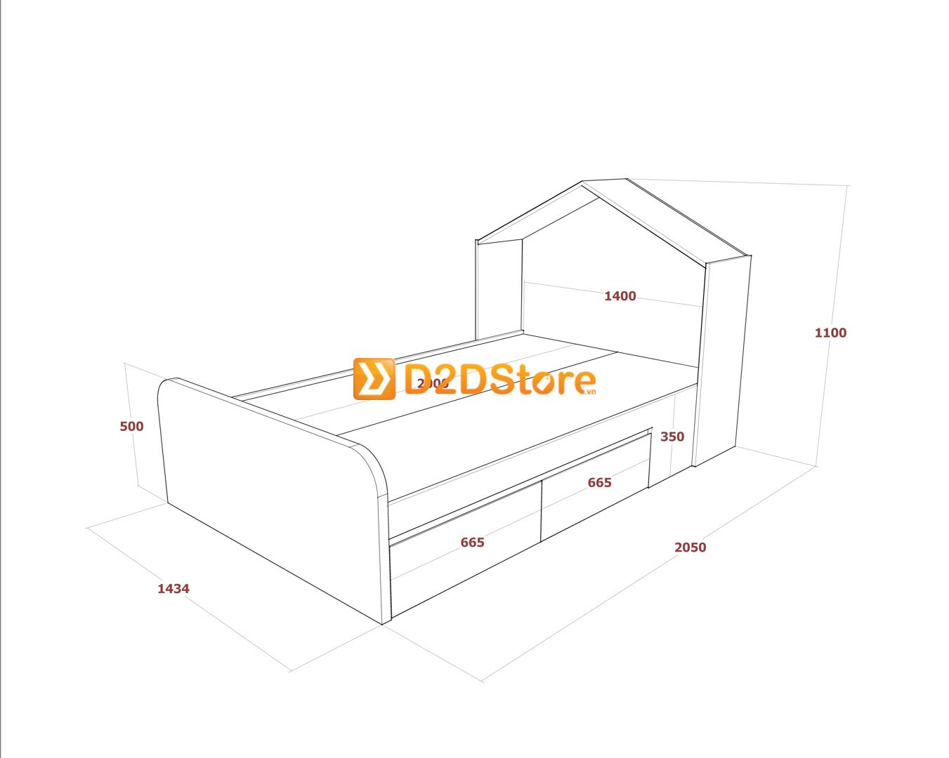  Giường ngủ cho bé GN.BE09 