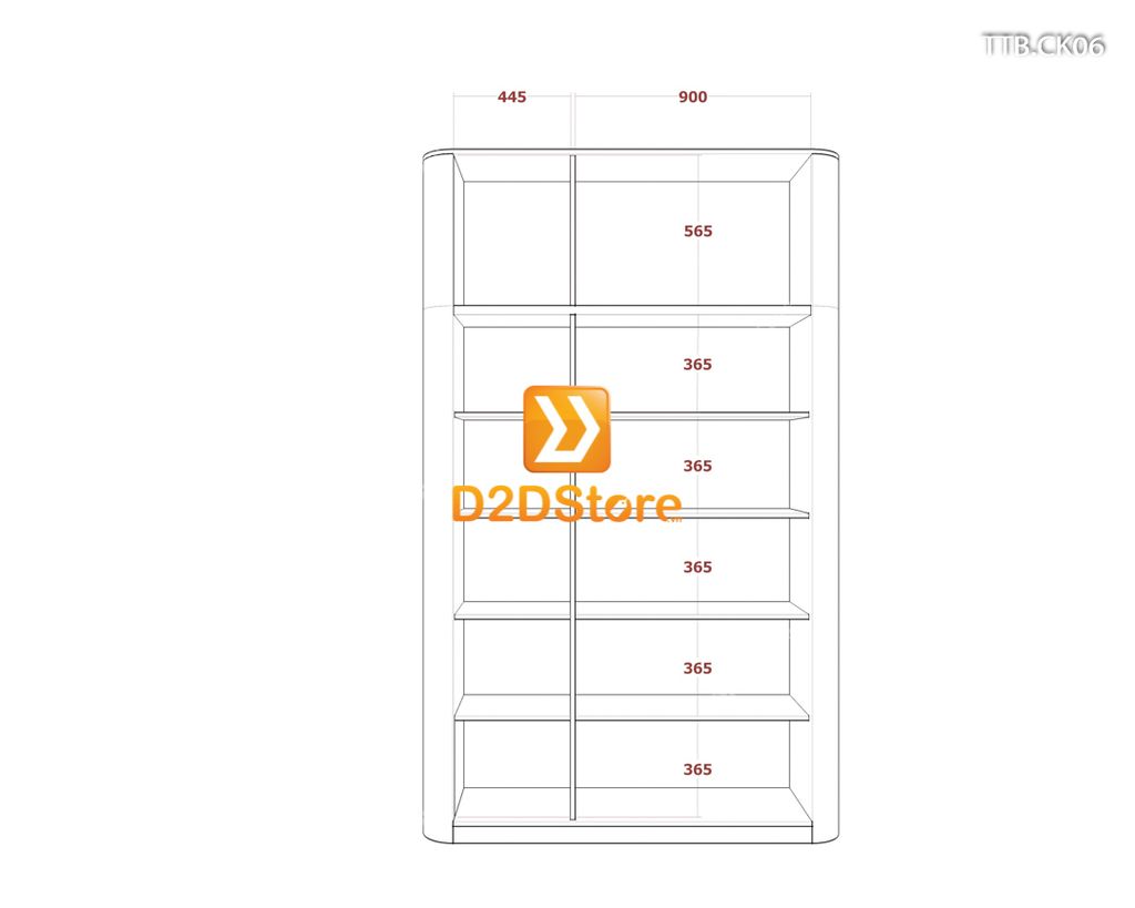 Tủ trưng bày cánh kính TTB.CK06