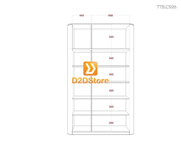 Tủ trưng bày cánh kính TTB.CK06