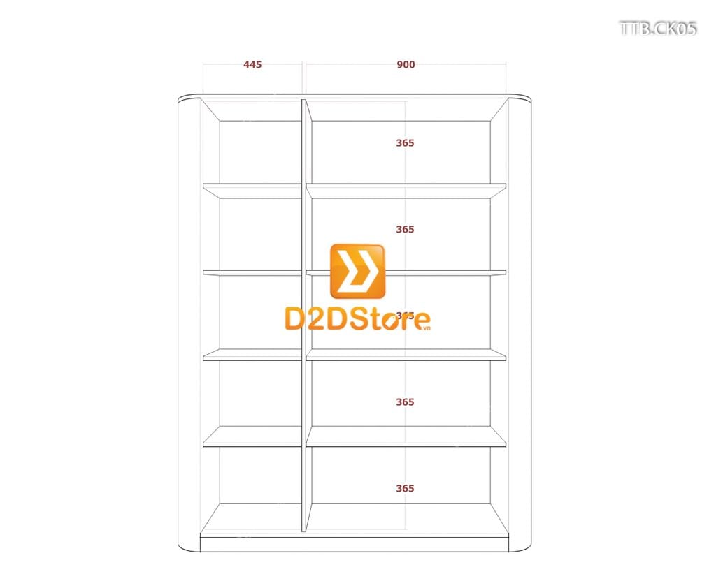Tủ trưng bày cánh kính TTB.CK05