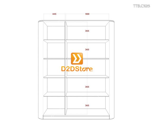 Tủ trưng bày cánh kính TTB.CK05
