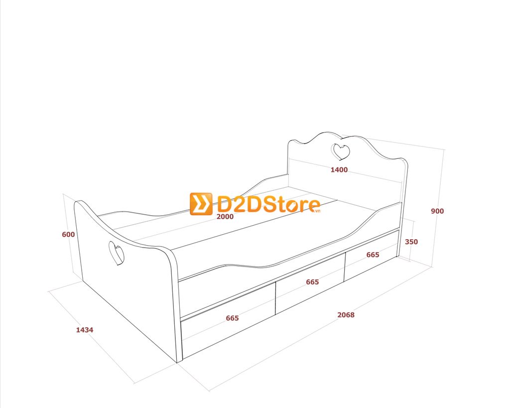 Giường ngủ cho bé GN.BE06