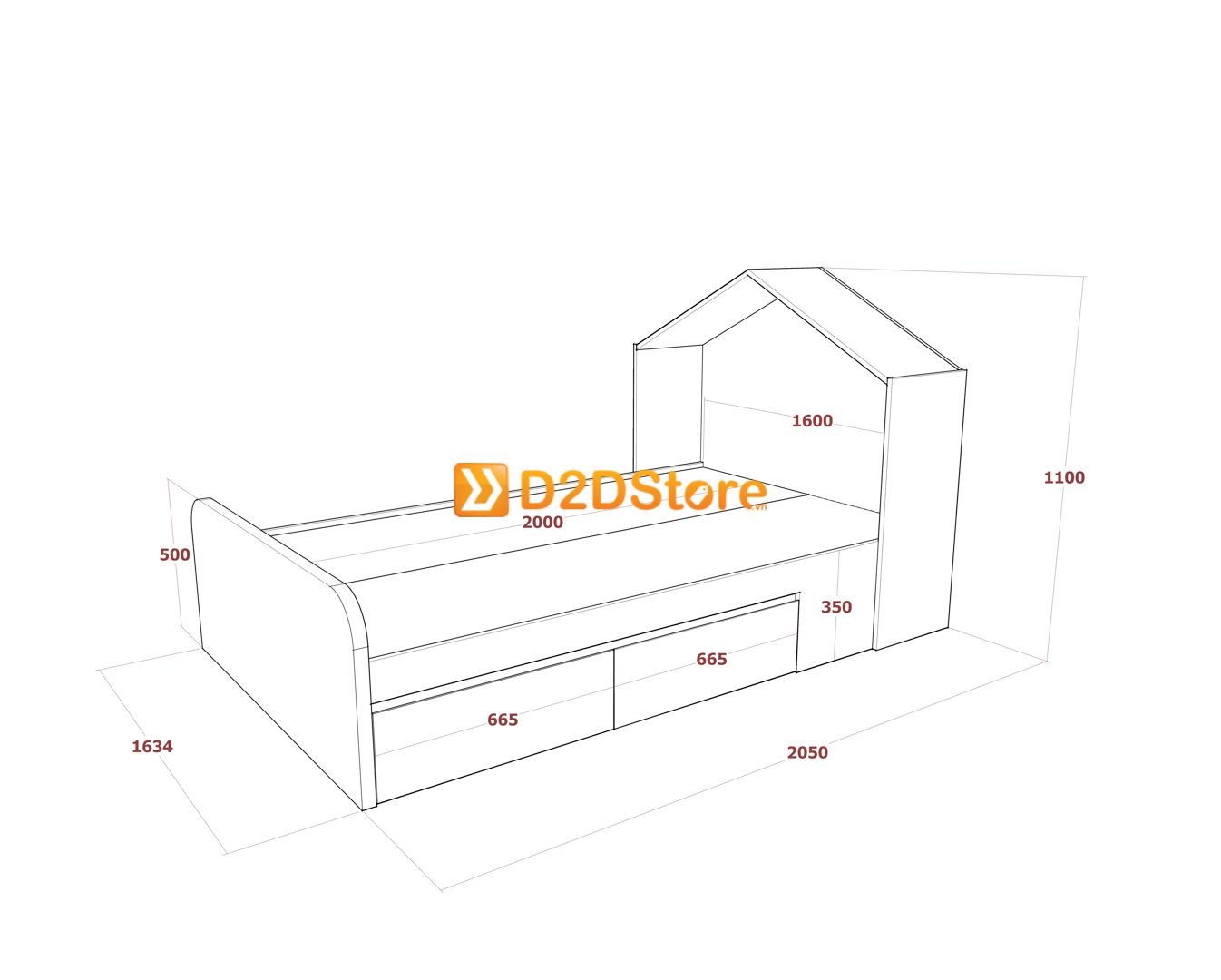  Bộ giường tủ phòng ngủ bé trai BTG.BT07 