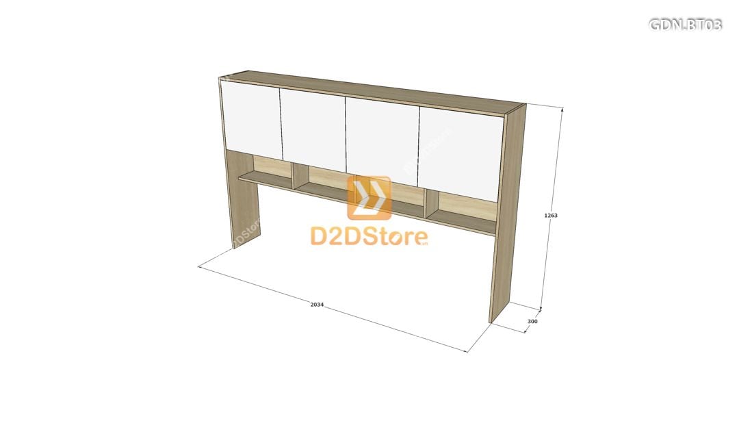  Giường ngủ kết hợp bàn học tủ áo GDN.BT03 