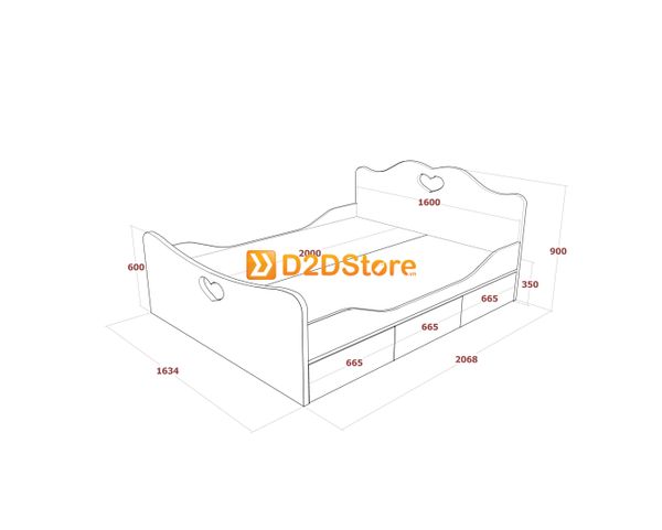 Bộ giường tủ phòng ngủ bé gái BTG.BG01