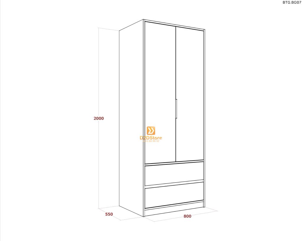 Bộ giường tủ phòng ngủ bé gái BTG.BG07