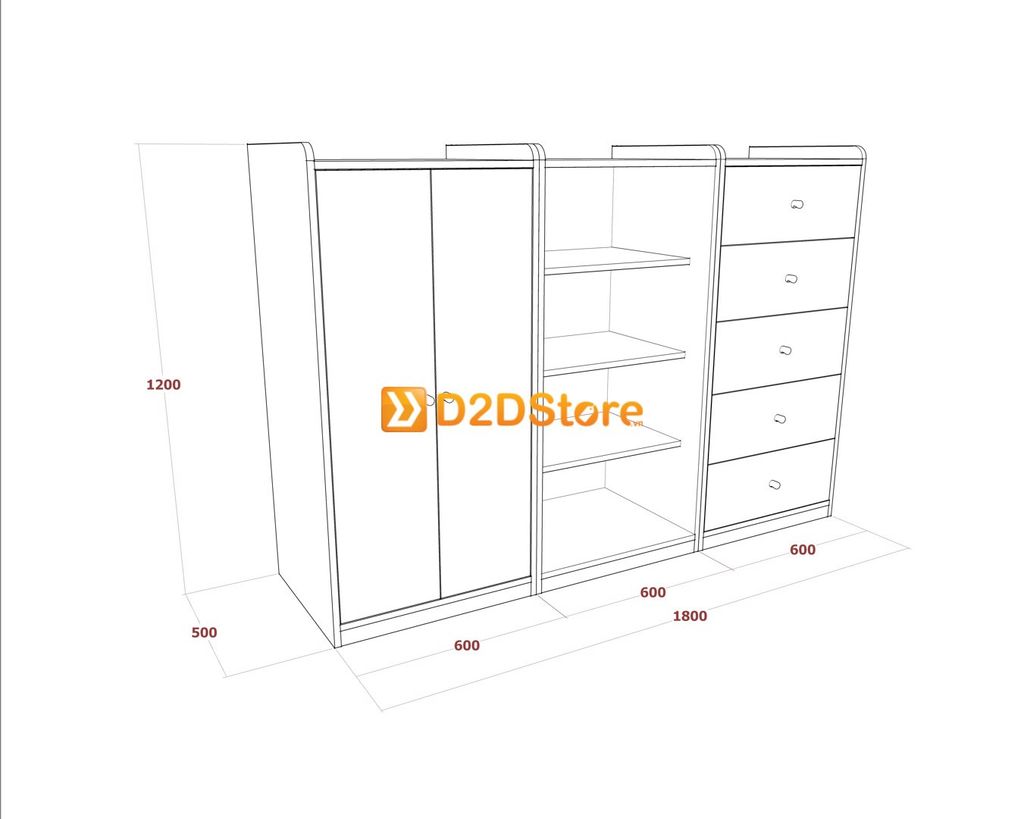 Bộ giường tủ phòng ngủ bé trai BTG.BT06