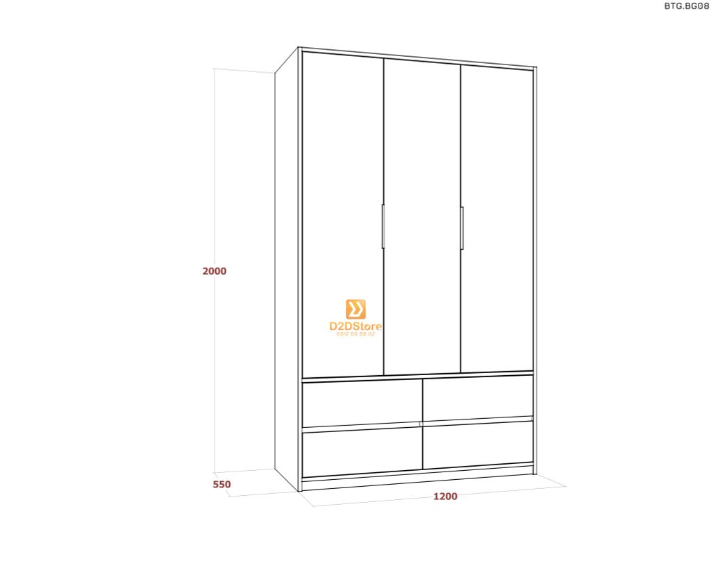 Bộ giường tủ phòng ngủ bé gái BTG.BG08