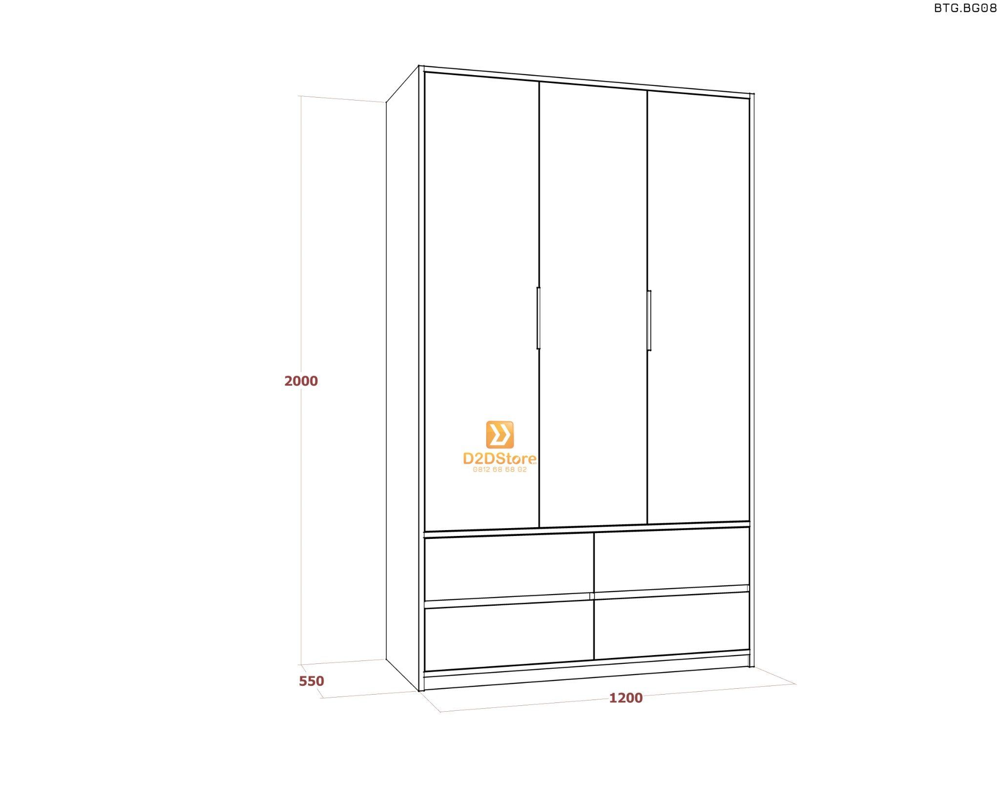  Bộ giường tủ phòng ngủ bé gái BTG.BG08 