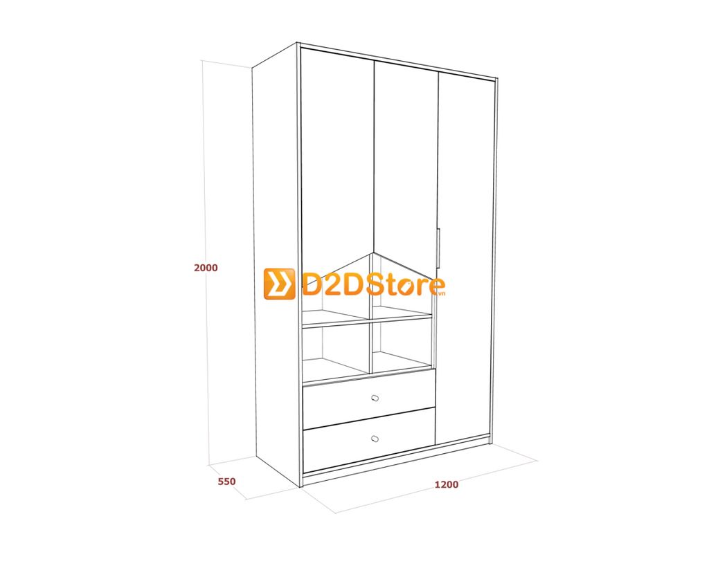 Tủ quần áo cho bé TA.BE04