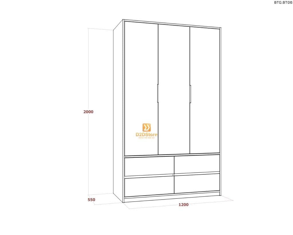 Bộ giường tủ phòng ngủ bé trai BTG.BT01