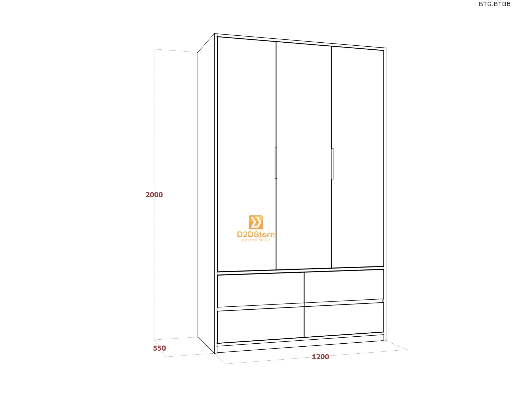  Bộ giường tủ phòng ngủ bé trai BTG.BT01 