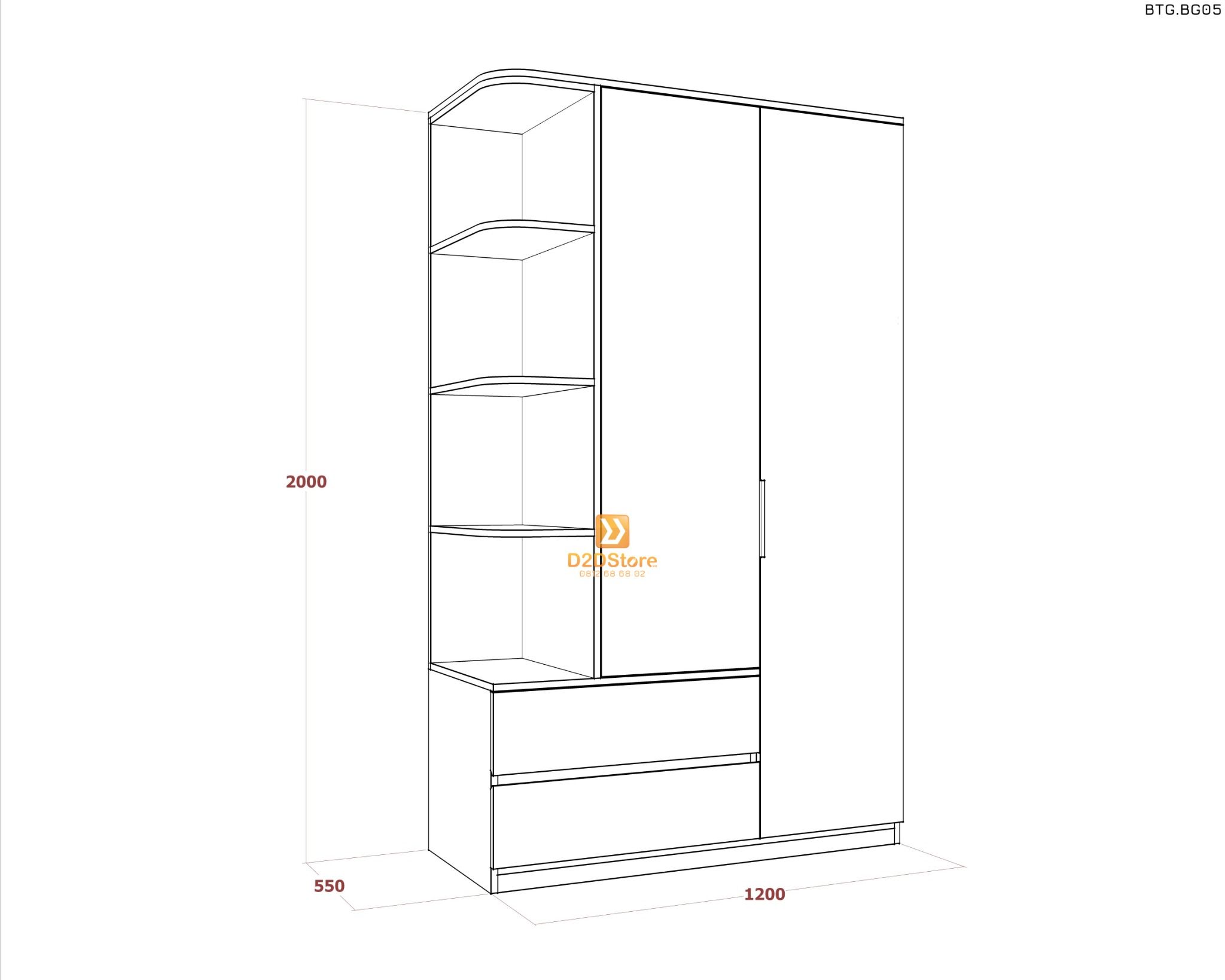  Bộ giường tủ phòng ngủ bé gái BTG.BG05 