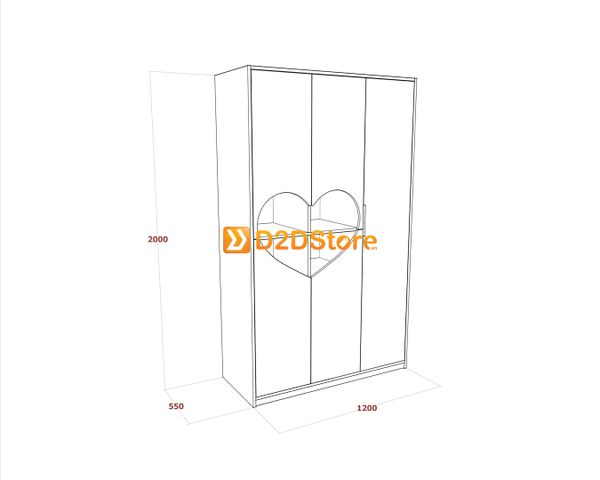 Bộ giường tủ phòng ngủ bé gái BTG.BG01